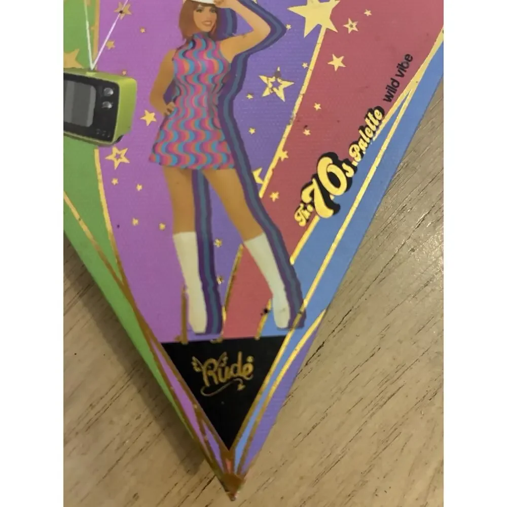 Rude Cosmetics The 70's Palette Wild Vibe eyeshadow palette Retro Colorful Disco